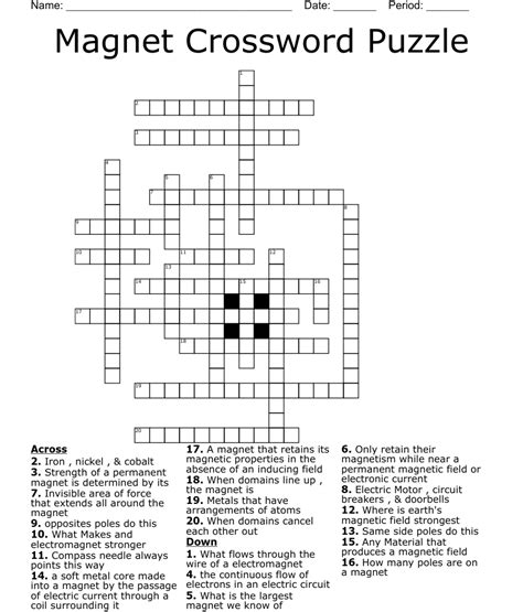 magnetic appeal crossword